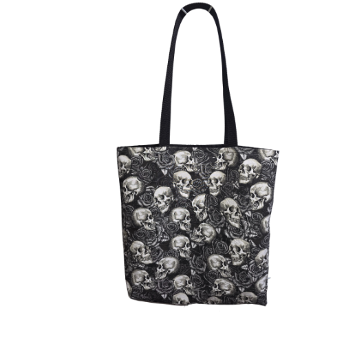 Skull and Roses Tote Bag