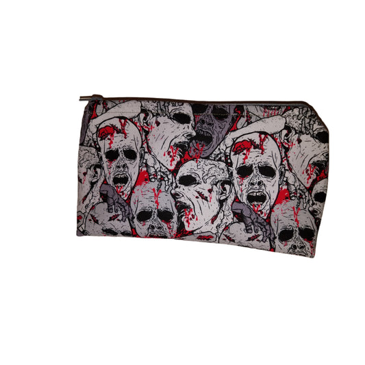 Zombie Grey and Red Make Up Bag