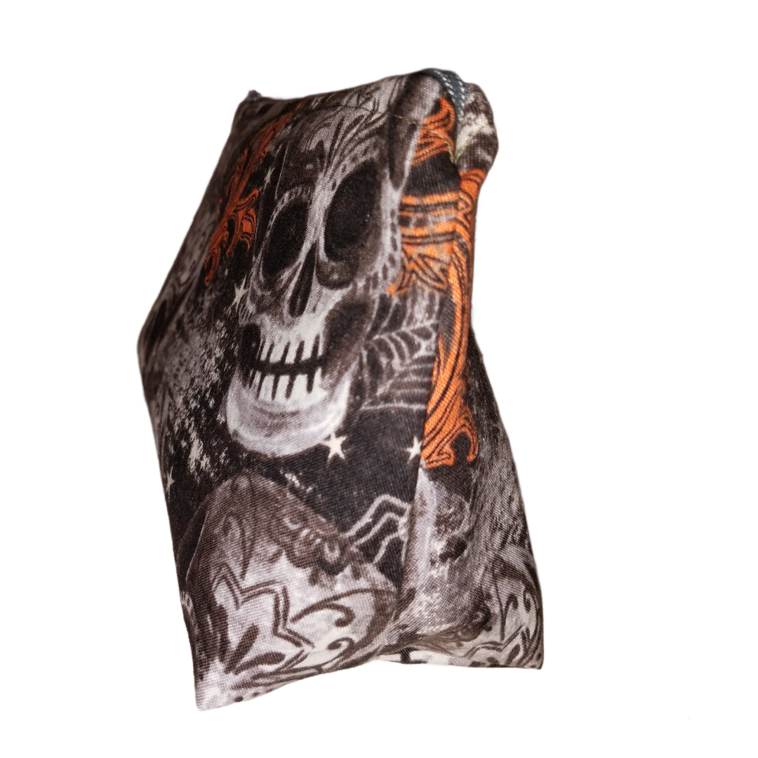 Skull Flame Make Up Bag