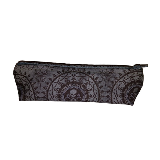 Skulls Crest Grey Small Make Up Bag / Pencil holder