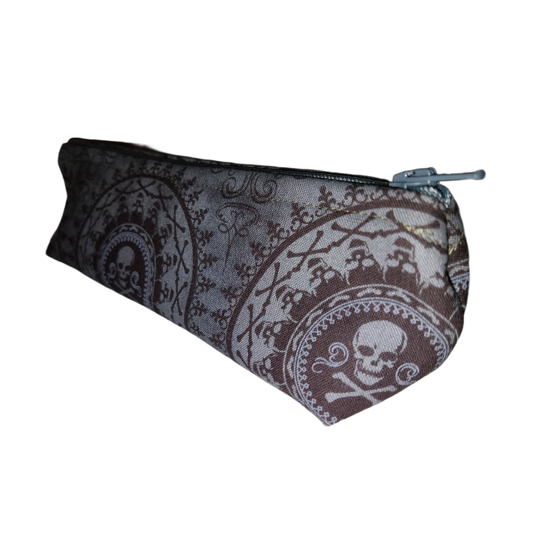 Skulls Crest Grey Small Make Up Bag / Pencil holder